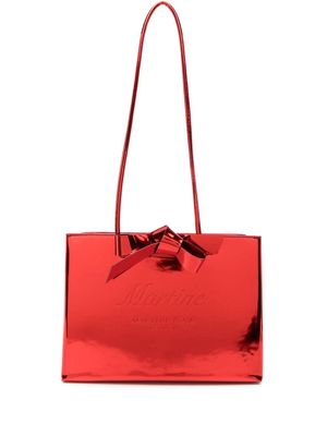 Martine Rose logo-debossed tote bag - Red