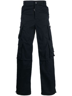 Martine Rose logo-embroidered cargo trousers - Blue