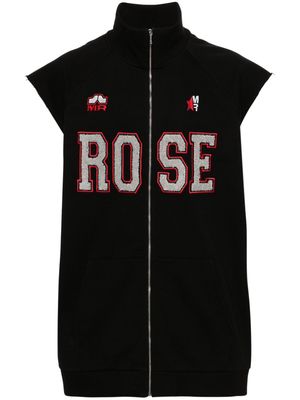 Martine Rose logo-embroidered cotton gilet - Black