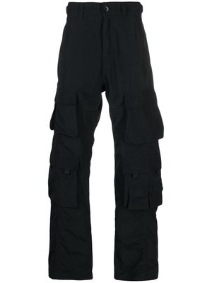 Martine Rose logo-patch cotton cargo trousers - Black