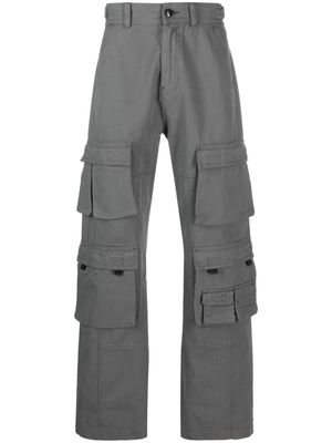 Martine Rose logo-patch cotton cargo trousers - Grey