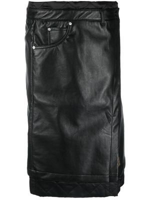 Martine Rose logo-patch wrap skirt - Black