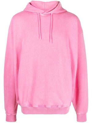 Martine Rose logo-print cotton hoodie - Pink