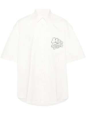 Martine Rose logo-print cotton shirt - White