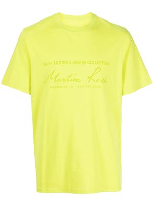 Martine Rose logo-print cotton T-shirt - Yellow