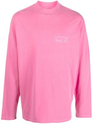 Martine Rose logo-print long-sleeved T-shirt - Pink