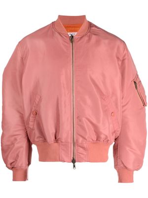 Martine Rose logo-print padded bomber jacket - Pink