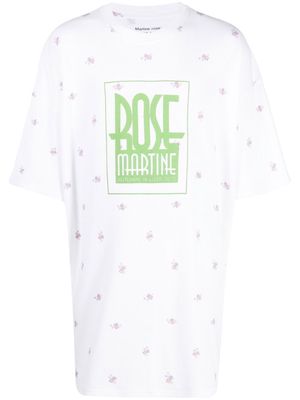 Martine Rose long-line logo-print T-shirt - White
