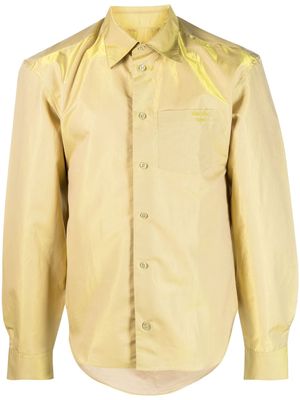 Martine Rose long-sleeved metallic shirt - Gold