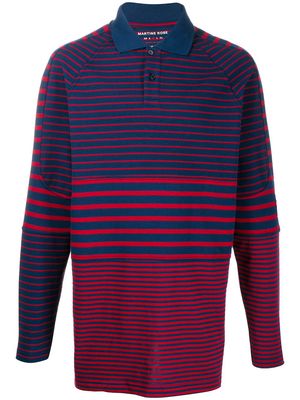 Martine Rose loose-fit striped polo shirt - Red
