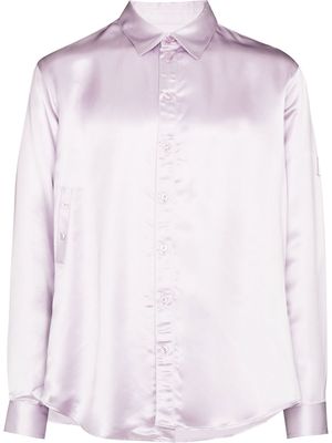 Martine Rose satin wrap shirt - Purple