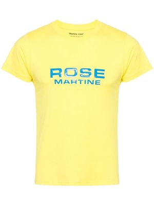 Martine Rose Shrunken cotton T-shirt - Yellow