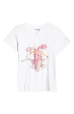 Martine Rose Shrunken Graphic T-Shirt in White/Noisy Bunny