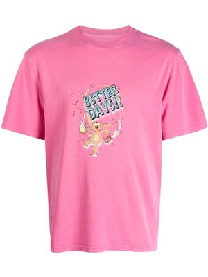 Martine Rose slogan-print cotton T-shirt - Pink