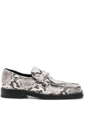 Martine Rose snakeskin-effect leather loafers - Multicolour