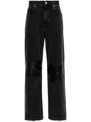 Martine Rose tape-detail regular-fit jeans - Black