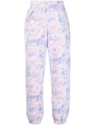 Martine Rose textured floral-print track pants - Purple