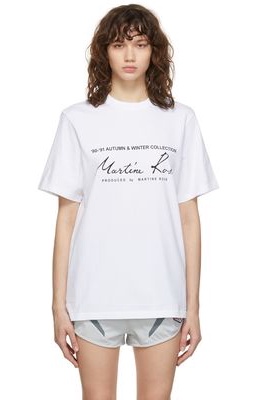 Martine Rose White Classic Logo T-Shirt