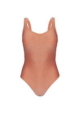 Martini Rib-Knit One-Piece Swimsuit