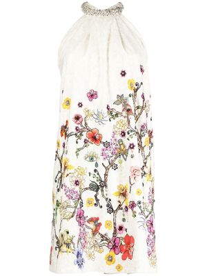 Mary Katrantzou floral detailled dress - White