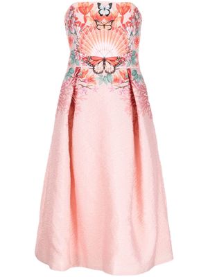Mary Katrantzou Meadow embroidered midi dress - Pink