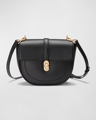 Mary Saddle Leather Crossbody Bag