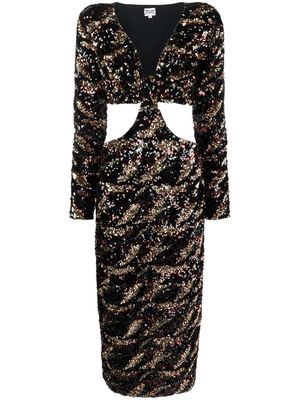 MaryJane Claverol sequin-embellished midi dress - Black