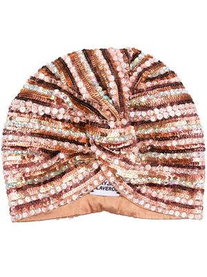 MaryJane Claverol sequin-embellished twisted hair wrap - Pink
