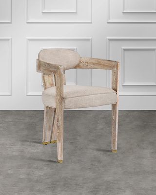 Maryl Linen Dining Chair - Cream