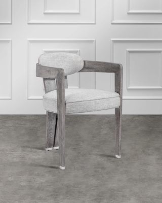 Maryl Linen Dining Chair - Gray