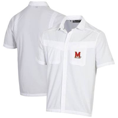 Maryland Terrapins Under Armour Tide Chaser Performance Button-Up Shirt - White