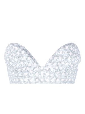 Marysia Bambole printed bikini top - White