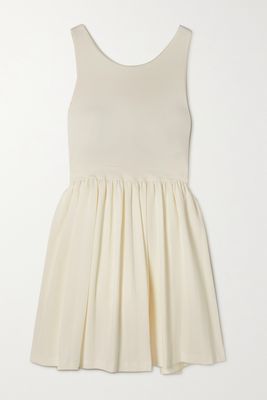 Marysia - Doris Pleated Stretch-seersucker Tennis Dress - White