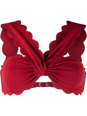 Marysia East River scalloped bikini top - Red
