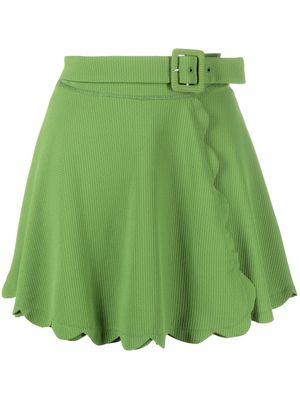 Marysia high-waisted buckle-fastening skirt - Green