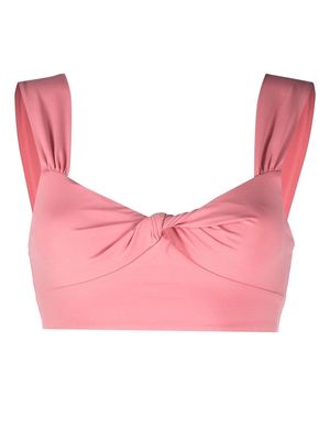 Marysia knot-detail bikini top - Pink