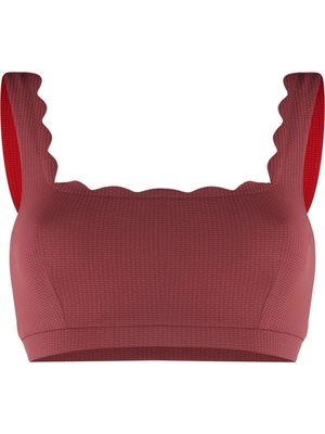 Marysia Palm Springs scalloped bikini top - Red