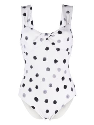 Marysia polka-dot-print one-piece swimsuit - White