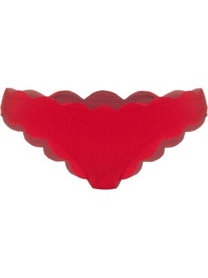 MARYSIA scallop-edge bikini bottoms - Red