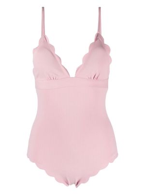 Marysia scallop-edge one-piece swimsuit - Pink