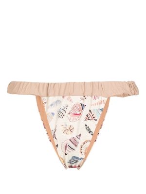 Marysia shell-print bikini bottoms - Neutrals