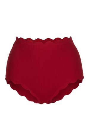 Marysia shell-print high-waisted bikini bottoms - Red