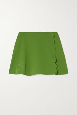 Marysia - Steffi Scalloped Seersucker Tennis Skirt - Green