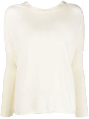 Ma'ry'ya long-sleeve merino jumper - White