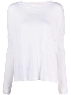 Ma'ry'ya long-sleeved cotton T-Shirt - White