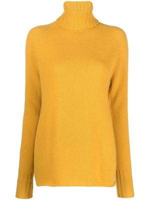 Ma'ry'ya roll neck fine-knit jumper - Yellow
