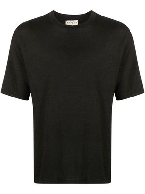 Ma'ry'ya short-sleeve linen-blend T-shirt - Black
