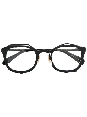 MASAHIROMARUYAMA MM-0046 geometric-layered glasses - Black