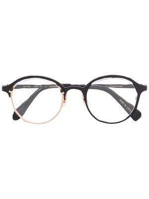 MASAHIROMARUYAMA round-frame two-tone glasses - Black