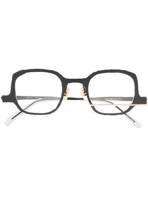 MASAHIROMARUYAMA strap-detail upside-down glasses - Black